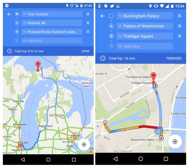 Google Maps La Navigation Avec Des tapes
